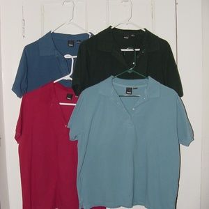 4 Reebok Polo shirts, size L